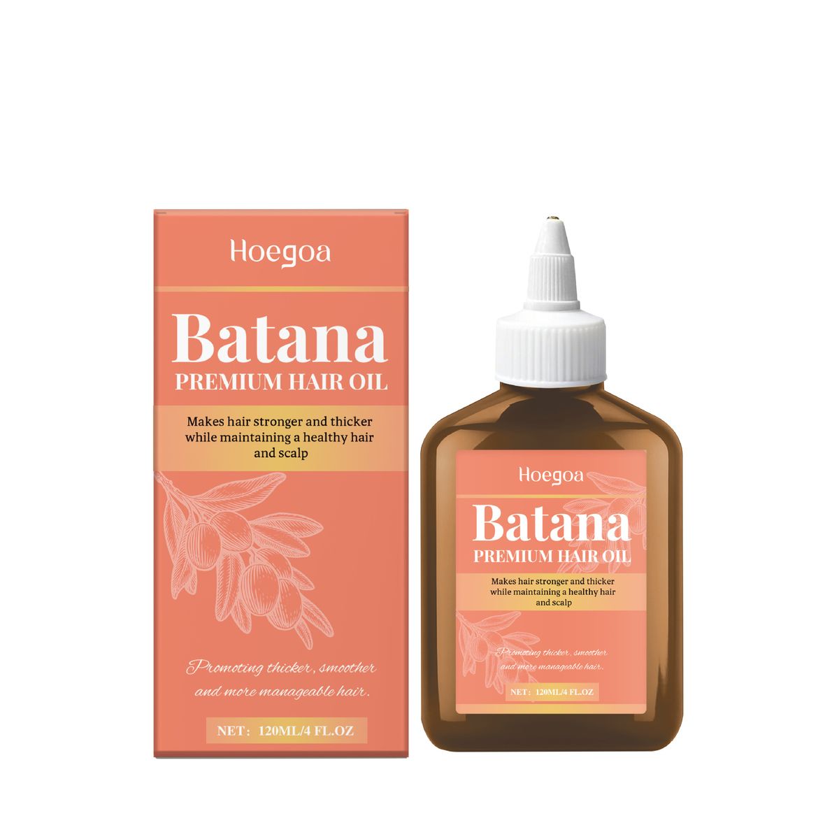 Hoegoa Erfrischendes, nährendes, nicht fettendes, glattes Haarspitzen-ätherisches Öl für die tägliche Massage_voghion.com