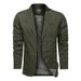Men's Clothing Spring New Retro Solid Color Suit Men Business Middle aged Loose Suit All match Casual Jacket_voghion.com