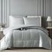 Satin Brushed Duvet Cover Set - 3-Piece Heavy Warm Bedding With Hypoallergenic Polyester, Deep Gray (200x230cm, Queen/King Size Options)_voghion.com