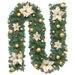 2.7M Christmas Garland With 240 Dense Flowers - Red/Gold/Pink/Silver/Blue/Multi-Color (LED Lights Optional)_voghion.com
