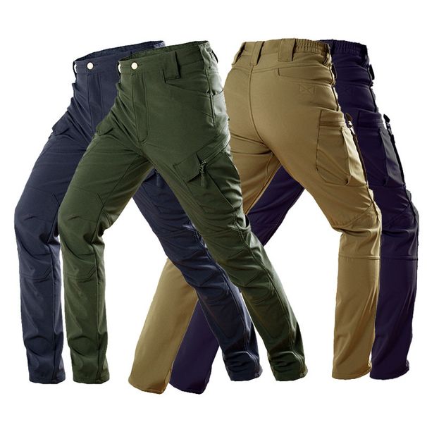 Men's Clothing Fleece Waterproof Tactical Pants Combat Pants Winter Warm Training Uniforms_voghion.com