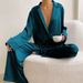 Women's solid color coat pantsuit_voghion.com