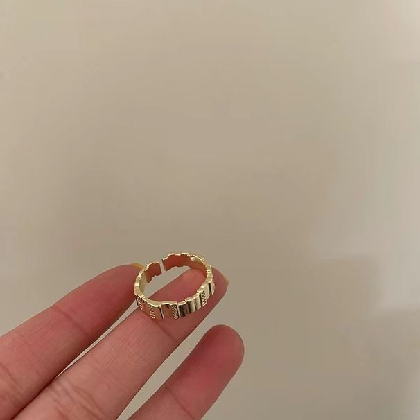 Kleine design licht luxus weiß mutter-von-perle doppel-schicht ring weibliche ins einfache index finger offenen ring ring großhandel_voghion.com