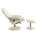 Massagesessel Mit Liegefunktion, Heizung & Hocker, Relax-Fernsehsessel Aus PU-Stoff, 360° Drehung, Beige_voghion.com