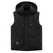 Men's Plus Size Quilted Vest With Color Block Design, Thickened Winter Sleeveless Jacket For Casual Wear (Black, Military Green, Beige)_voghion.com