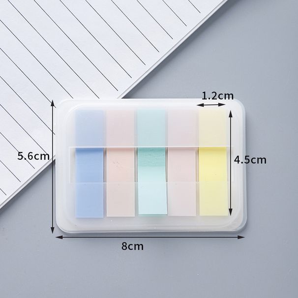 20-Sheet Transparent PET Sticky Notes Set - Waterproof, Reusable, Multi-Color Tabs For Students & Office Use_voghion.com