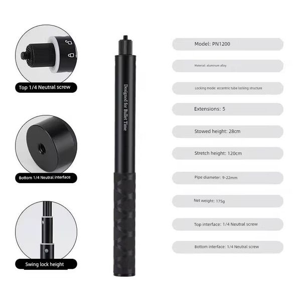 Shadow Stone Insta360 Go3s/X4/X3/Oners/X2 Bullet Time Statyw z uchwytem Selfie Stick_voghion.com