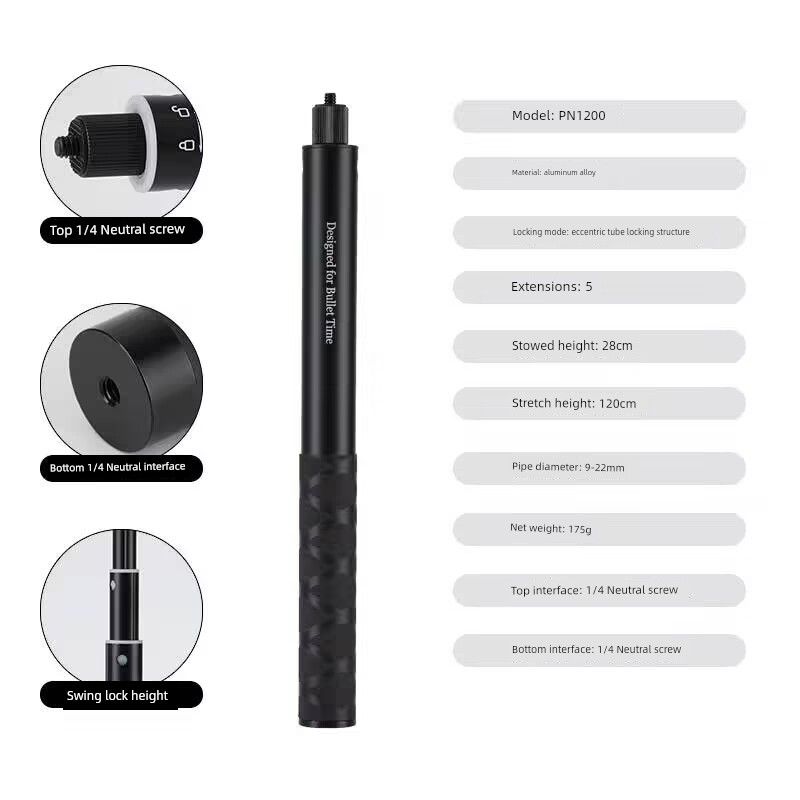 Shadow Stone Insta360 Go3s/X4/X3/Oners/X2 Bullet Time Tripod Saplı Selfie Çubuğu_voghion.com