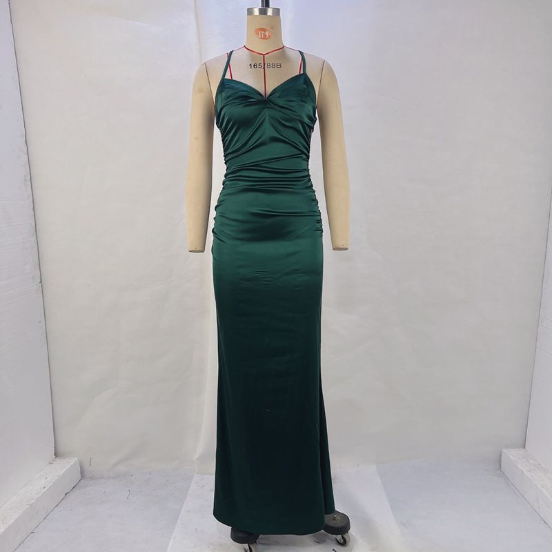 Damenmode Shan Sexy Fashion Fit mit schmalen Trägern, enges Wickelkleid mit Hüfte_voghion.com