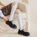 Lányok pamut hosszú női tavaszi őszi combközépig érő női harisnya divat iskolai egyenruha zokni_voghion.com