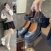 Women's Shoes Mary Jane high heels women's buckle spring and summer new retro square head women's shoes large size thick heel single shoes_voghion.com