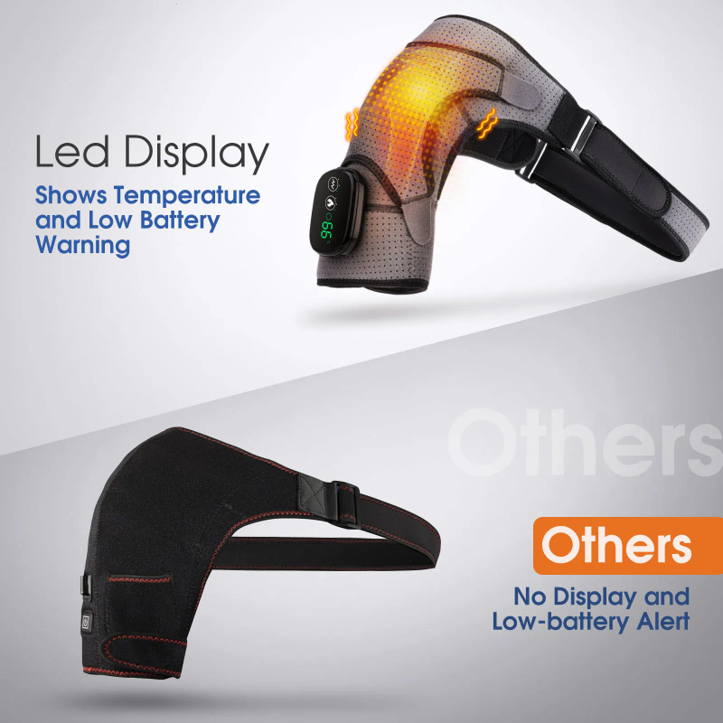 Back Massager Heating Massage Device Infrared Therapy Vibration Electric Shoulder Massager Wrap Belt For Neck Back Body_voghion.com