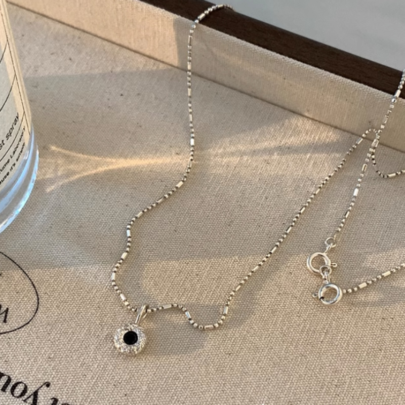 Collana Sterling VENUS Sier per donna Ragazza Zircone Texture Semplicità Retro Personalità Gioielli Regalo Goccia_voghion.com
