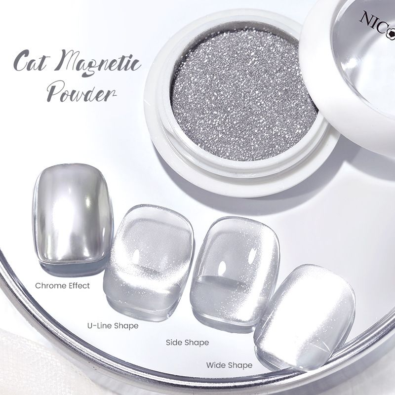Non Grey Crystal Stone Cat's Eye Boxed Ceramic White Cat's Eye Nail Jewelry Powder Fine Glitter Nail Salon Dedicated_voghion.com