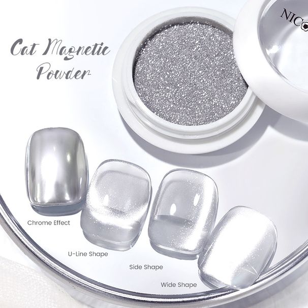 Non Grey Crystal Stone Cat's Eye Boxed Ceramic White Cat's Eye Nail Jewelry Powder Fine Glitter Nail Salon Dedicated_voghion.com