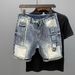 Männer Kleeder Summer nei Moudemark Männer Denim Shorts Een Stéck Drop Versand_voghion.com