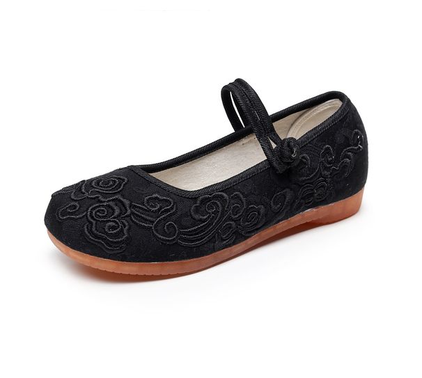 Flat Shoes With Cow Tendon Sole, Solid Color Women's Single Spring And Summer New Items, Embroidered Cloth Shoes, Plate_voghion.com