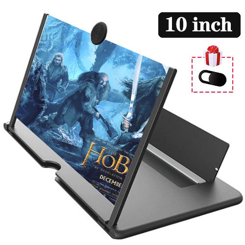 10 Inch 3D Mobile Phone Screen Magnifier HD Video Amplifier Stand Bracket with Movie Game Magnifying Folding Phone Desk Holder_voghion.com