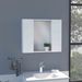 Artemisa Medicine Cabinet, Double Door, Mirror, One External Shelf -White_voghion.com