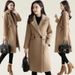 Eleganter Trenchcoat aus Wollmischung – Schmal geschnittener, zweireihiger langer Mantel für Damen (Rot/Beige/Camel/Schwarz/Rosa/Mauve, M-4XL)_voghion.com