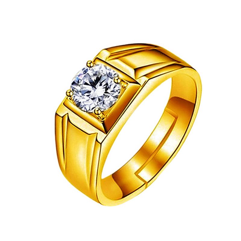 Kreatives, handgefertigtes, plattiertes Business-Herrenmode-Luxus-Hochzeitsset mit Diamantring_voghion.com