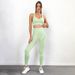 LazyZoom Seamless Sports Set For Women, Spring And Autumn, With Chest Pad, Bra, Beautiful Back, High Waist, Tummy Control, Peach_voghion.com