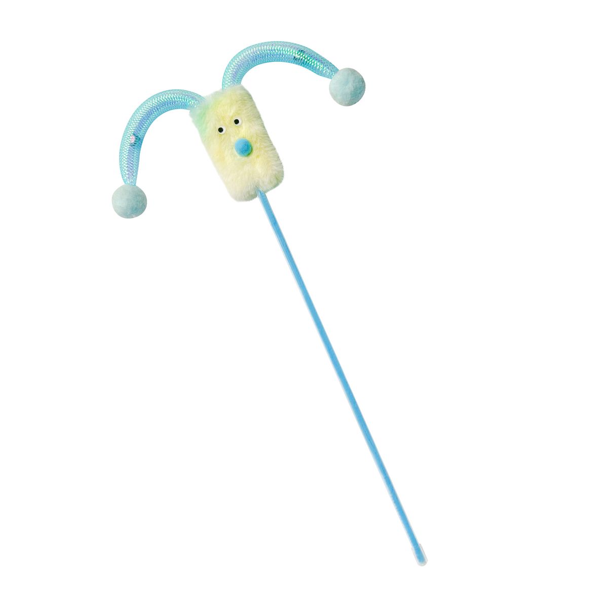 Cute Clown Teaser Wand With Bell Cat Toy Interactive Pet Supplies_voghion.com