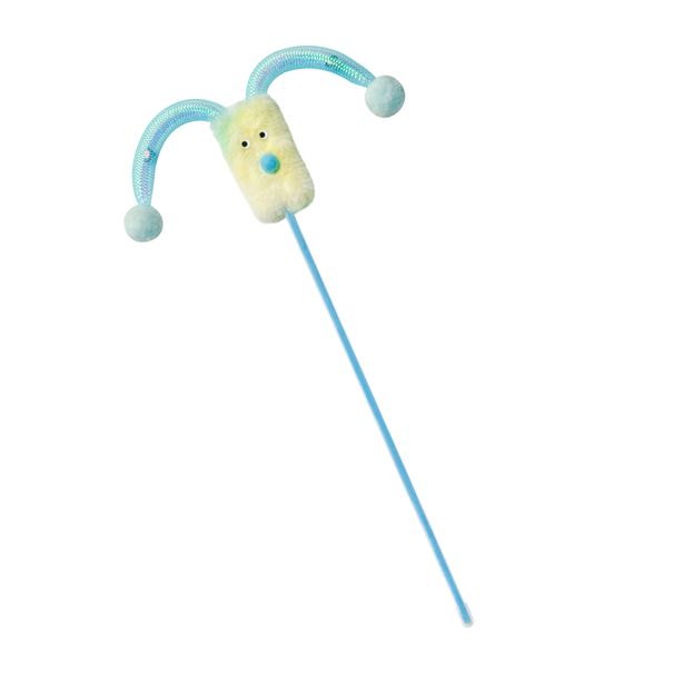 Cute Clown Teaser Wand With Bell Cat Toy Interactive Pet Supplies_voghion.com