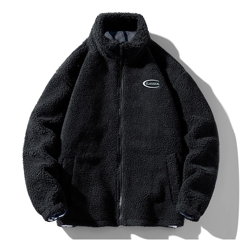 Manteau en cachemire Sherpa à col montant pour hommes allemands et italiens, ample, beau manteau d'hiver pour hommes, veste de marque Tide_voghion.com