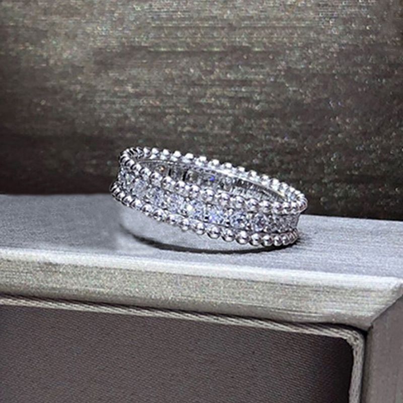 Cao Shiman Diamond Geometric Ring, Women's Shining Temperament, French Versatile Accessor, Fashionable Daily_voghion.com