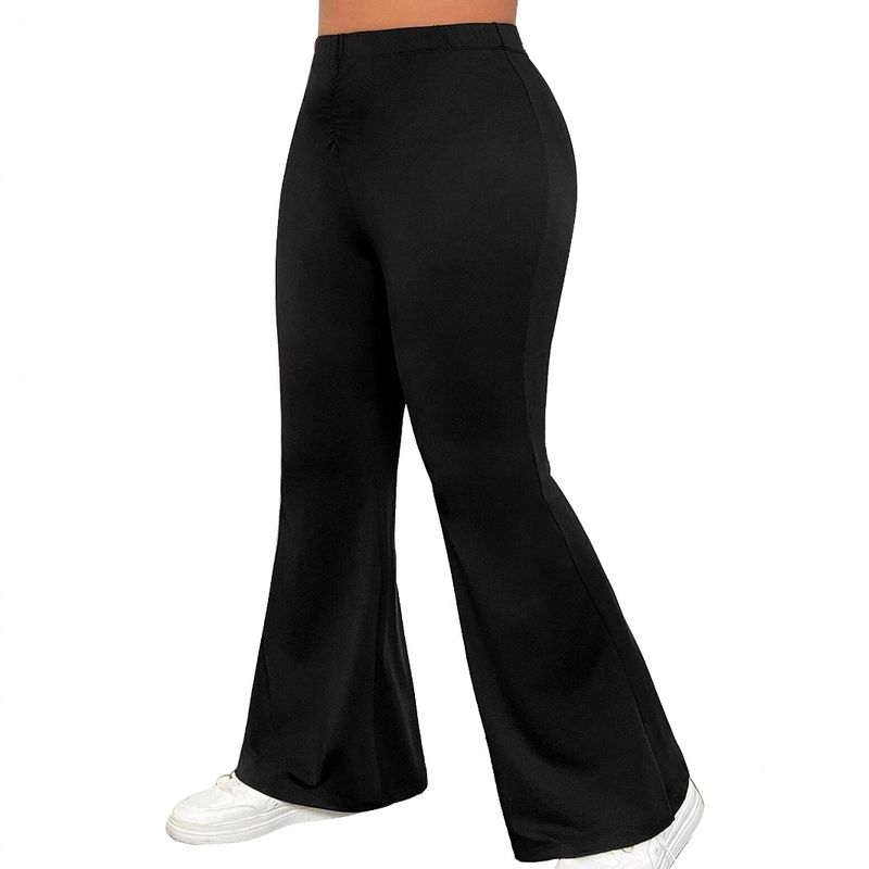 Women's Clothing Summer Peach Trumpet Casual Fashion Yoga High Waist Hip Tight Wide Leg Fitness Pants_voghion.com