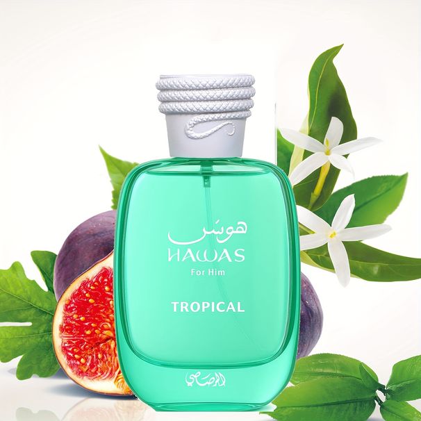 RASASI Hawas Eau De Parfum Spray 3,4 once per uomo Aroma rinfrescante ispirato ai tropici Concentrazione EDP ben bilanciata_voghion.com