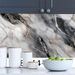 Thickened Gray Oil-Proof Sticker PET Self-Adhesive Kitchen Home Decoration Marble Wallpaper_voghion.com