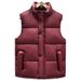 Unisex Quilted Vest – Winter Thickened Sleeveless Puffer Jacket With Stand Collar (Oversize Fit, Trendy Streetwear)_voghion.com