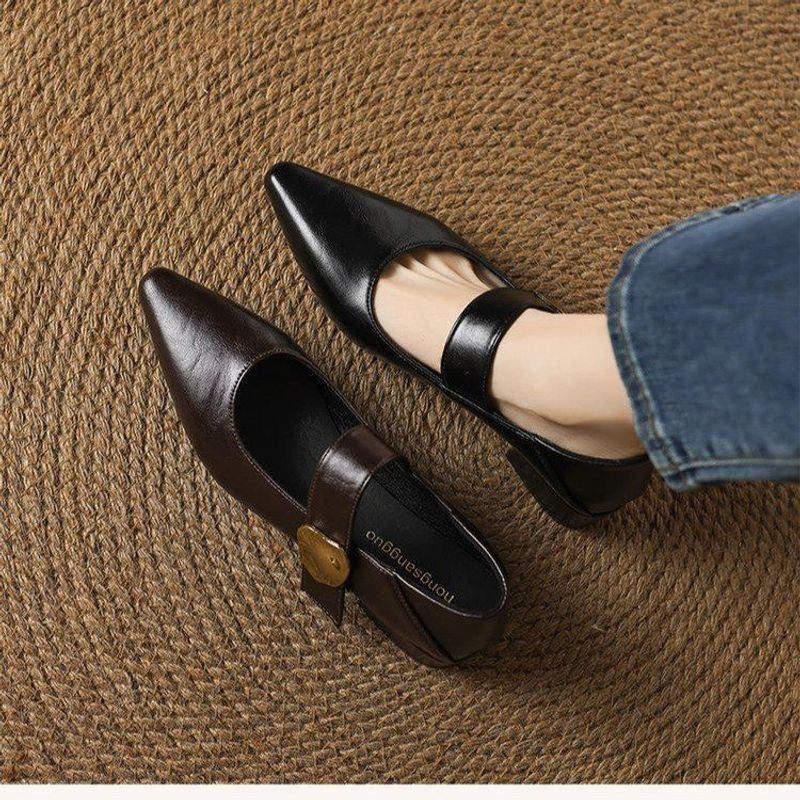 Mid Heeled Mary Jane Women's Shoes, 2025 Autumn New Style, Fashionable Versatile, An Extraordinary Temperament. Leather_voghion.com