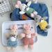Mini Rabbit Adorable Plush Keychain Soft Cartoon Animal Doll Backpacks For_voghion.com