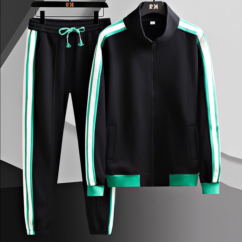 Erkek Giyim Takım Elbise Erkek Giyim İlkbahar ve Sonbahar Yakışıklı Erkek Giyim Spor Basketbol Sweatshirt ve Eşofman Altı İki Parçalı Set_voghion.com