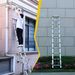 10.5ft (about 3.2m) Retractable Ladder, Multi-functional Foldable Ladder, With Hook, Aluminum Retractable Ladder, Suitable For Daily Use Of RV, Attic, Home, 330 Pounds_voghion.com