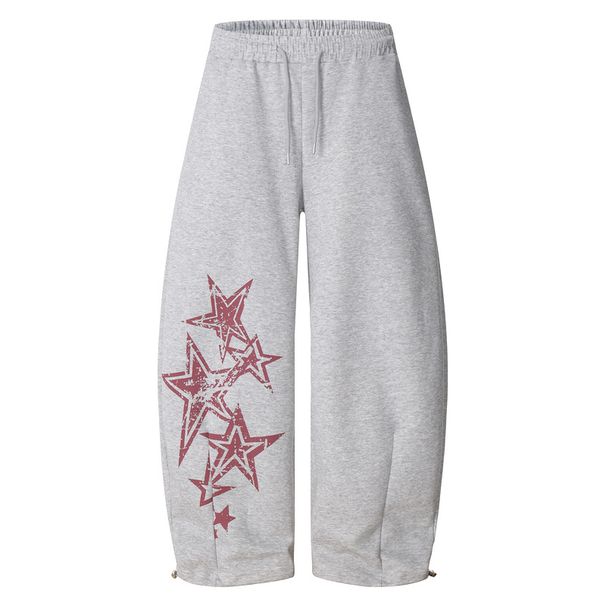 Pantaloni da jogging con stampa di stelle celestiali – Pantaloni unisex comodi da indossare in strada con coulisse in vita e gamba larga_voghion.com