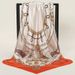 New Chain Rope Print Headscarf Elegant Temperament Silk 90cm Large Scarf_voghion.com
