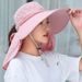Dam solhatt sommar storbrättad solskyddsmedel cool hatt ansiktsmask hatt ansiktsskydd solskuggning andningsbar strandhatt_voghion.com