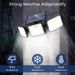 Déi nei Solarwandluucht LED mat dräi Käpp kann d'Waasserdicht Outdoor-Stroosseluucht mat mënschlecher Sensatioun rotéieren_voghion.com
