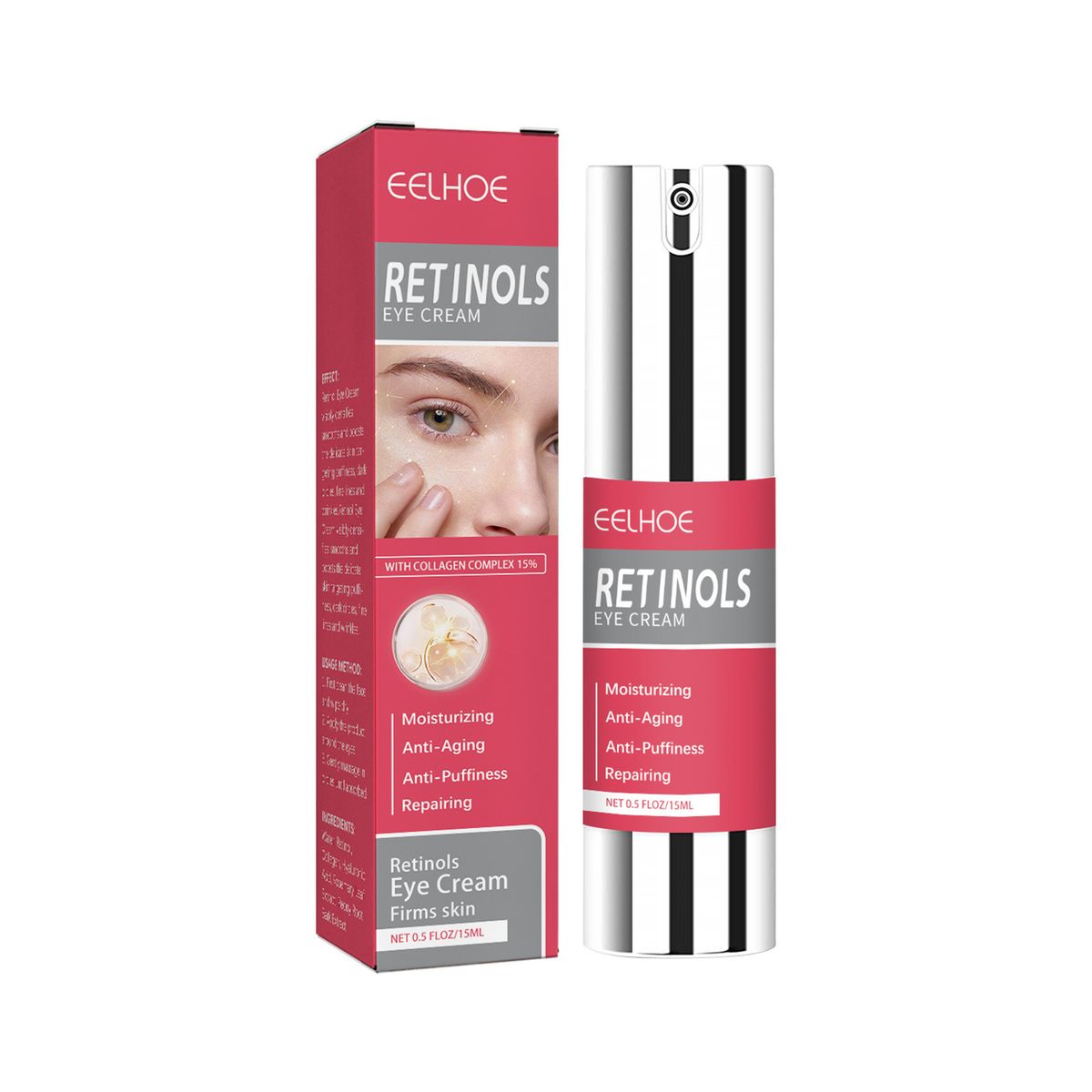 EELHOE Retinol Eye Cream Moisturizes Cares For Around Eyes, Reducing Fine Lines, Dark Circles, And Tightening Skin Under_voghion.com