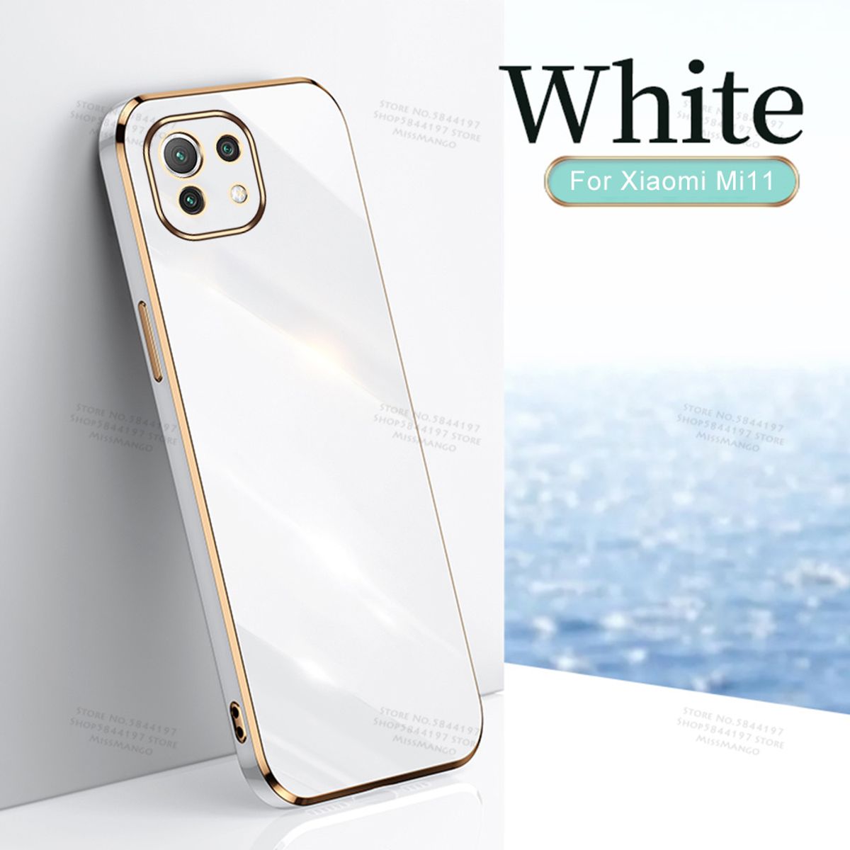 Πολυτελής ηλεκτρολυμένη θήκη για Xiaomi Mi 11 Lite 5G Προστασία φακού από μαλακή σιλικόνη για Xiaomi_voghion.com