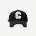 Modieuze corduroy baseballpet voor dames met letter C snapback voor dames, winkelkleding, verstelbare casual caps, hiphophoeden_voghion.com