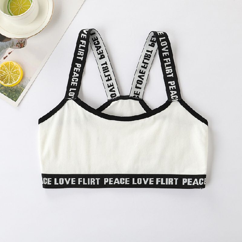 Women's Intimates Development Period Girls Big Children Small Vest Students Primary School Students Pure Cotton Girls Adolescent Children Bra_voghion.com