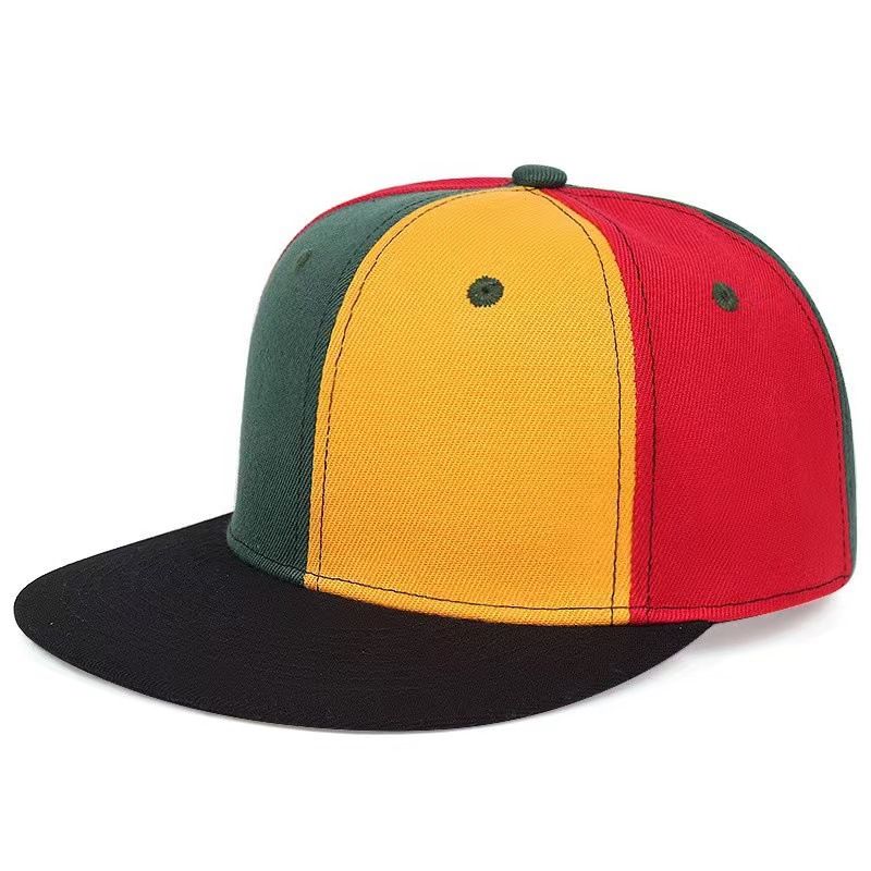 New High Street Hip-hop Men's Women's Baseball Caps With Light Panel Color Blocking, Niche And Adjustable Snap Button_voghion.com