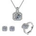 S Silver Bag Diamond Ring For Women's Han 1 Carat Set Mosang Stone Collar Chain Live Broadcast_voghion.com