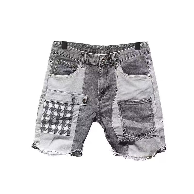 Men's Clothing 2024 High Street Denim Shorts Men's Design Niche Summer Shorts Men's Loose Mid-Length Pants One Piece Dropshipping_voghion.com