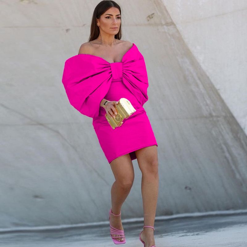 Robe de soirée sexy à la mode pour femmes, design de robe à nœud, jupe de banquet à la hanche_voghion.com